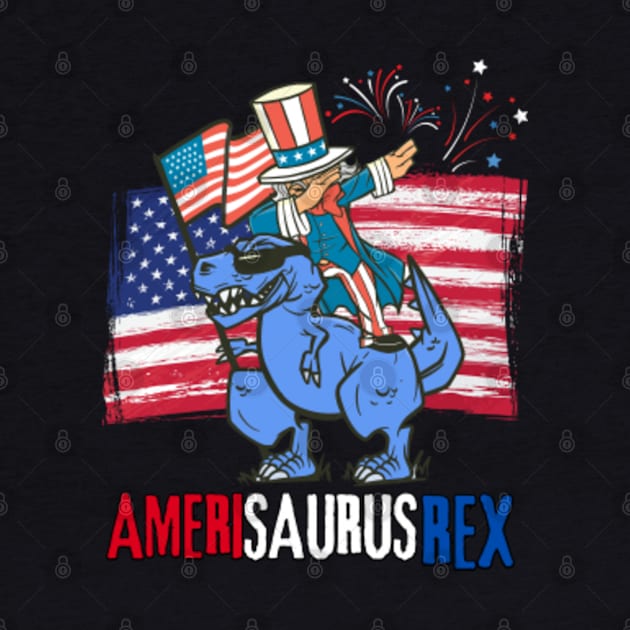 Dinosaur 4th of July Amerisaurus T-Rex by Happy Hour Vibe